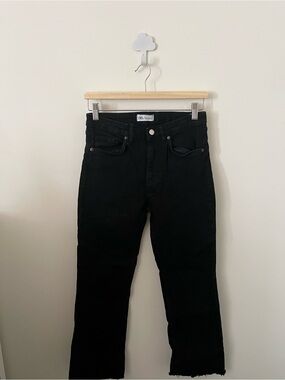 Zara Black Wash Raw Hemmed Jeans